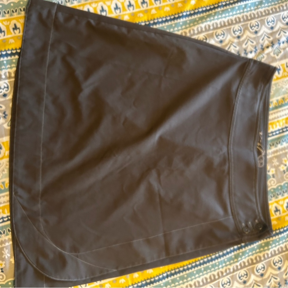 Brown Asymmetrical A-Line Mini Skirt for Casual Wear